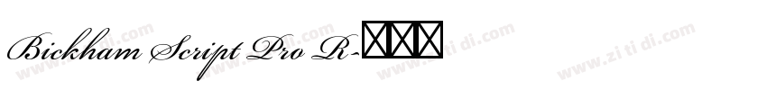 Bickham Script Pro R字体转换